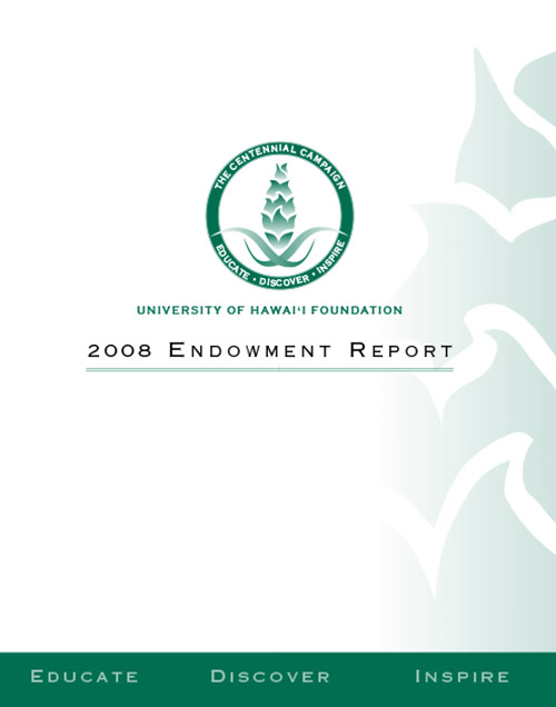 2008 Endowment Report Cover