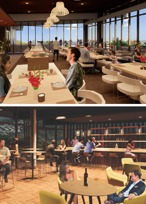 CIP renderings of restaurant and bar