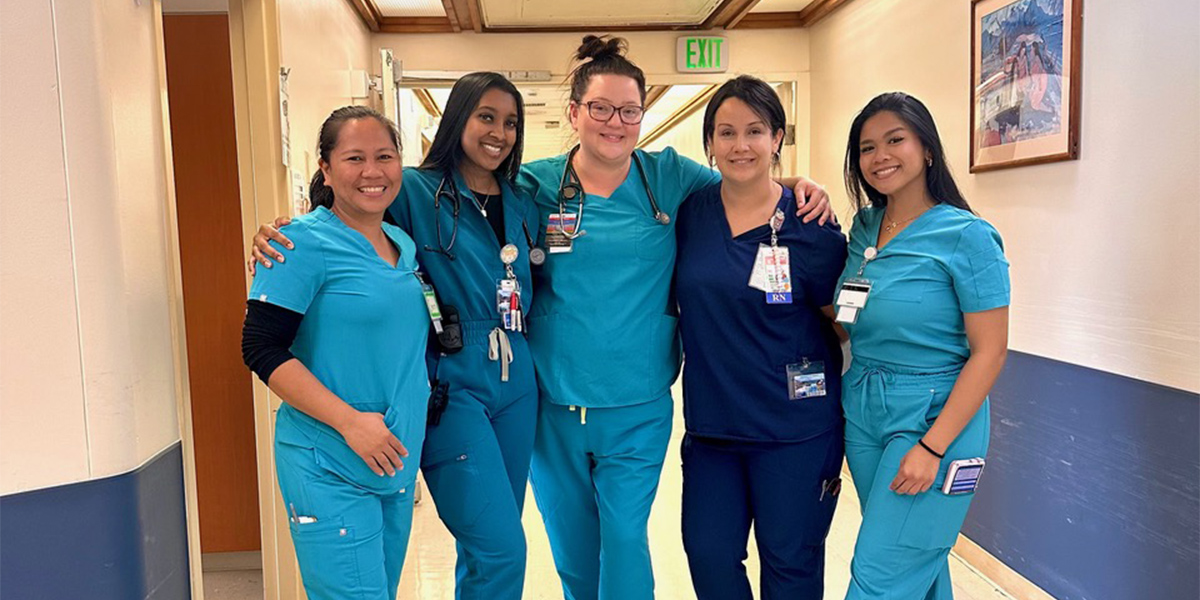 Reshmi Rao with fellow nursing students