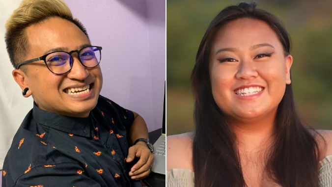 From left, Mavric Agustin-Carino and Mikaela Briones