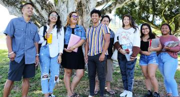 Nalu Dias and fellow students