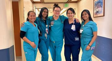 Reshmi Rao with fellow nursing students