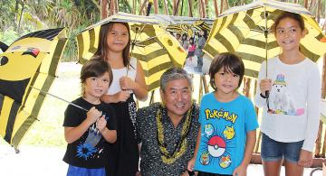 Adopt a Bee Hive Alan Wong and Kids