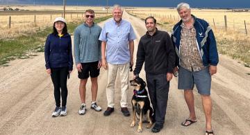 Researchers in the field in Colorado