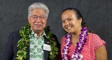 U.S Senator Daniel K. Akaka and Rebekah Loving 