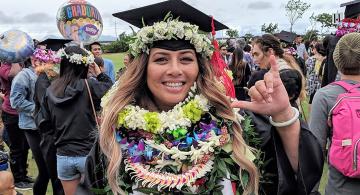 Sheila Estanique at graduation